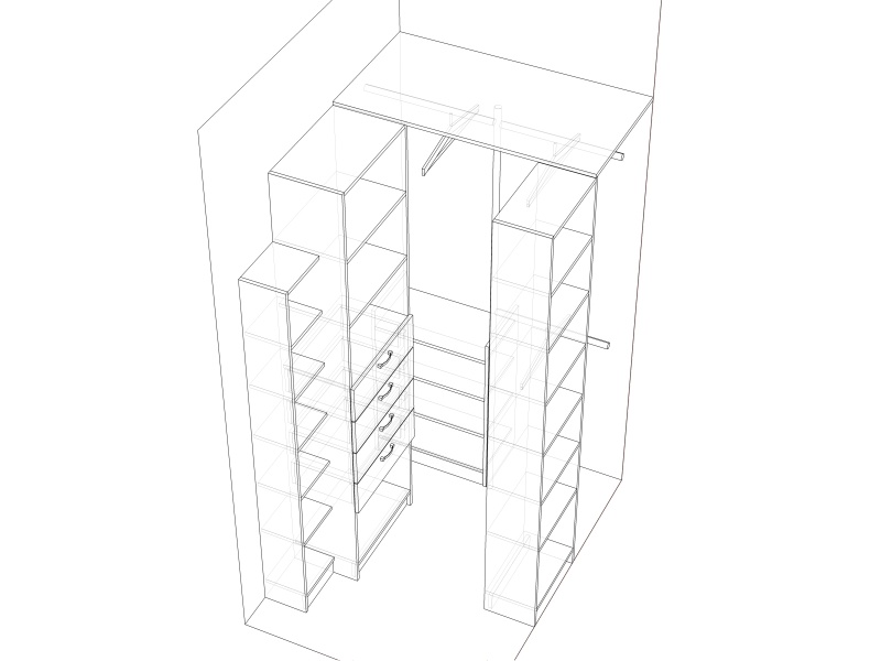 Гардеробная 150 на 200 схема
