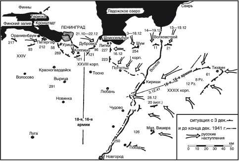 Волховский фронт в 1941 1942 гг карта