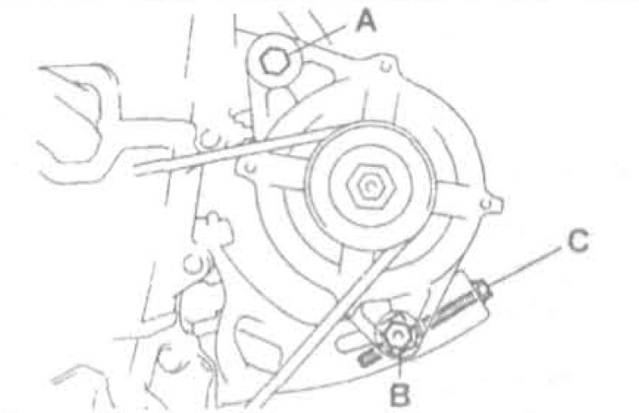 Как натянуть ремень генератора тойота карина е