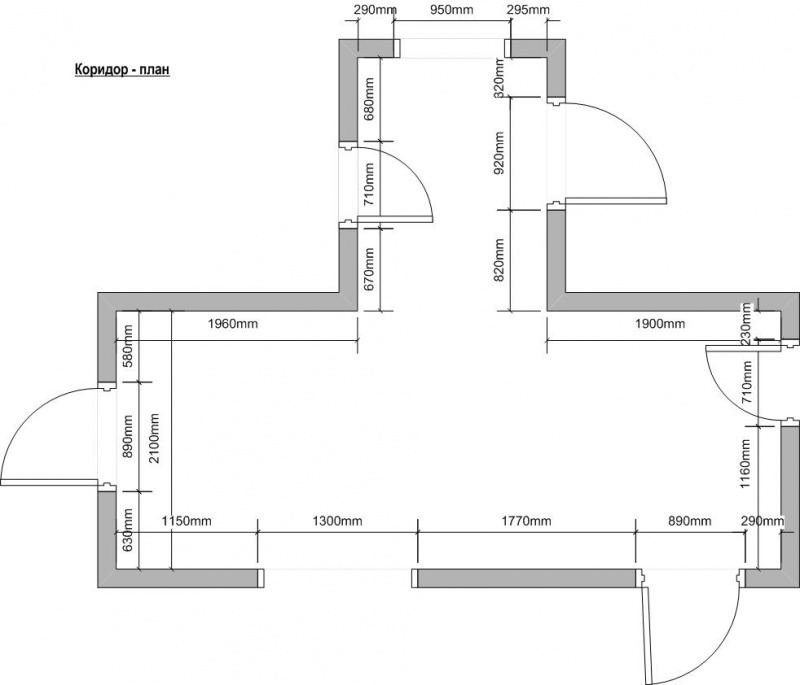 План прихожей в квартире. Планировка коридора чертеж. Минимальные габариты коридора.